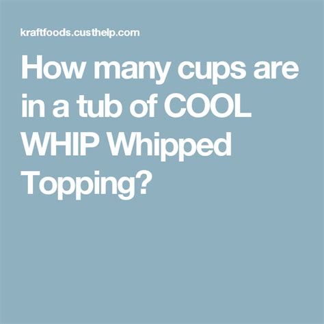 How Many Cups In 8 Oz Cool Whip