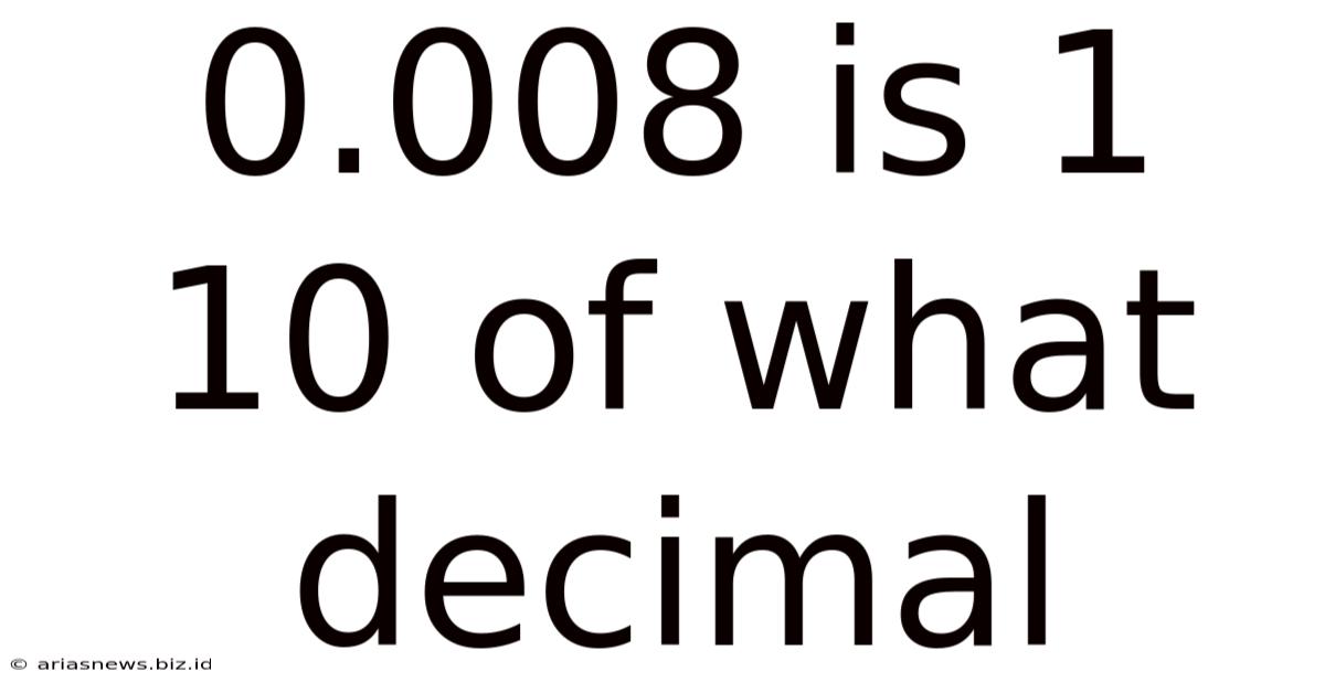 0.008 Is 1 10 Of What Decimal