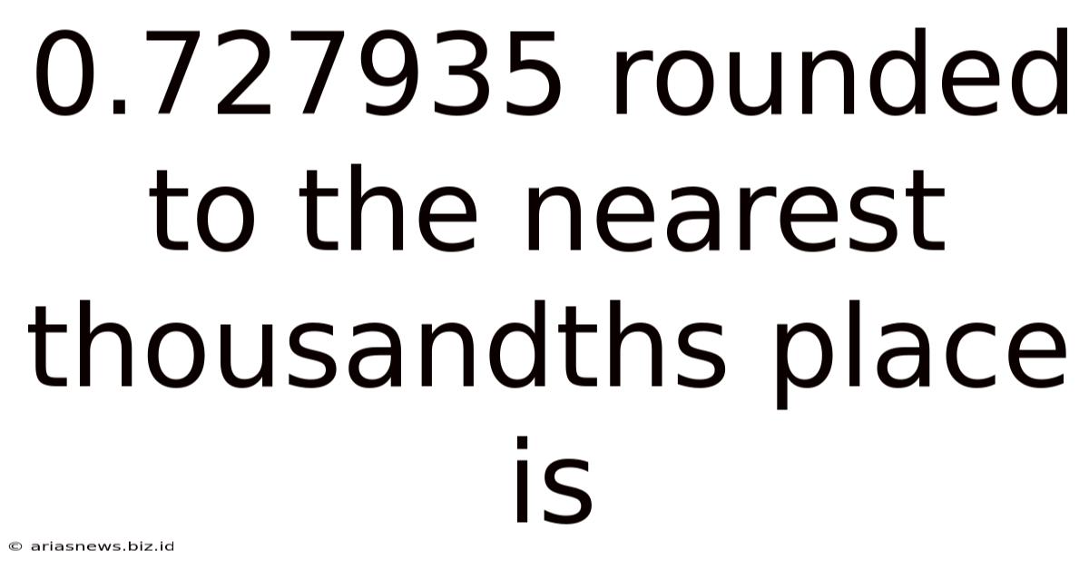 0.727935 Rounded To The Nearest Thousandths Place Is