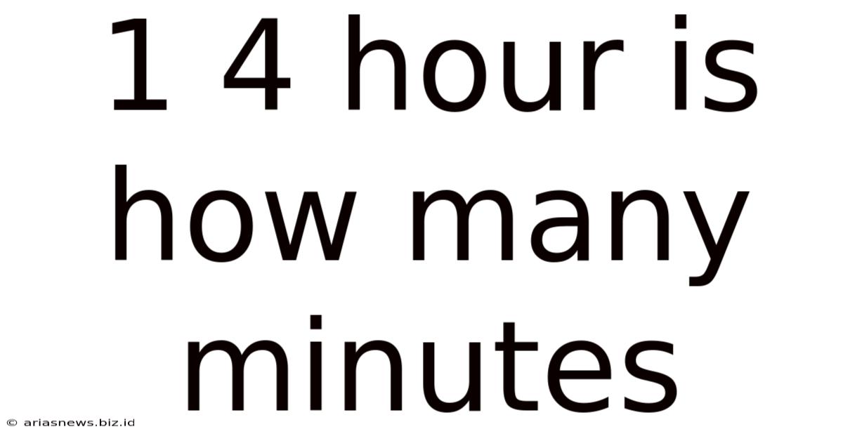 1 4 Hour Is How Many Minutes