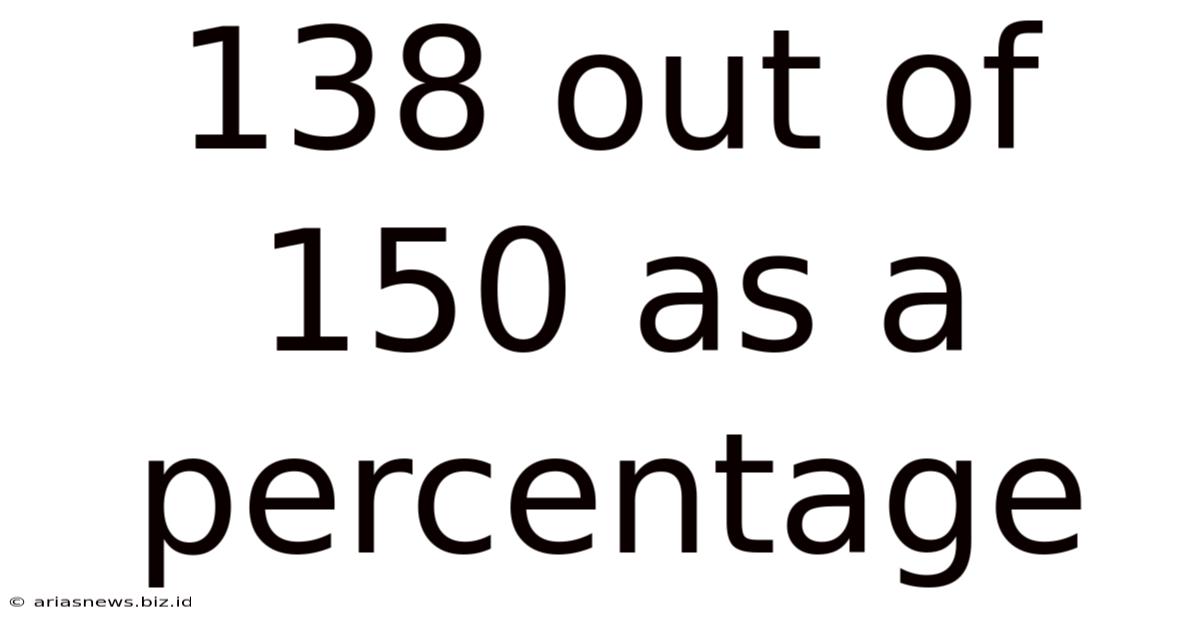 138 Out Of 150 As A Percentage