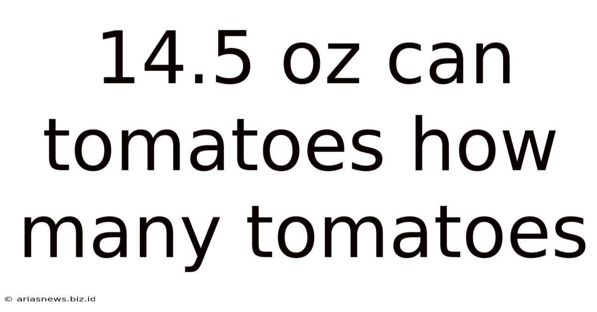 14.5 Oz Can Tomatoes How Many Tomatoes