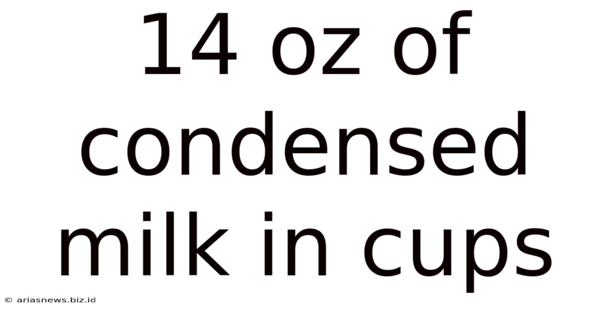 14 Oz Of Condensed Milk In Cups