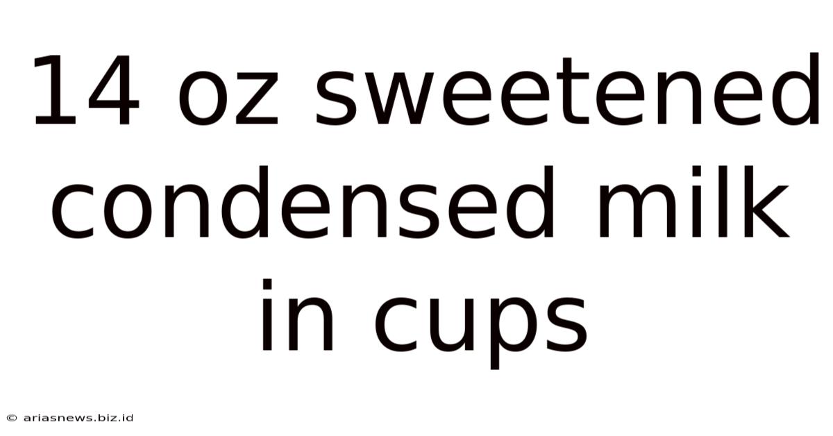 14 Oz Sweetened Condensed Milk In Cups