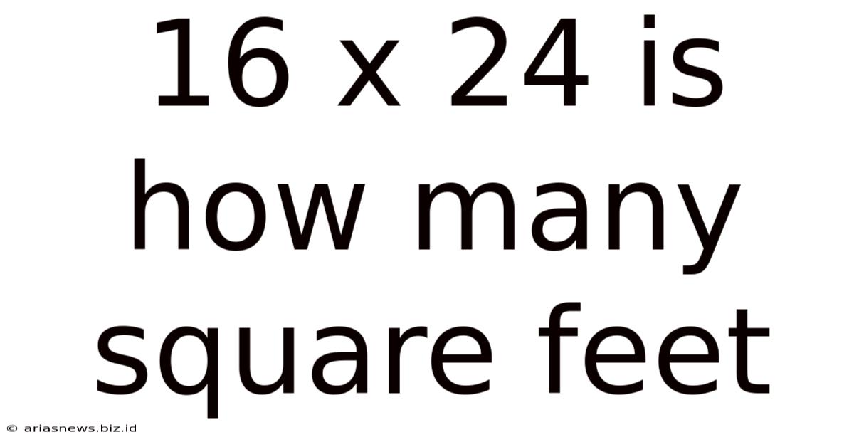 16 X 24 Is How Many Square Feet