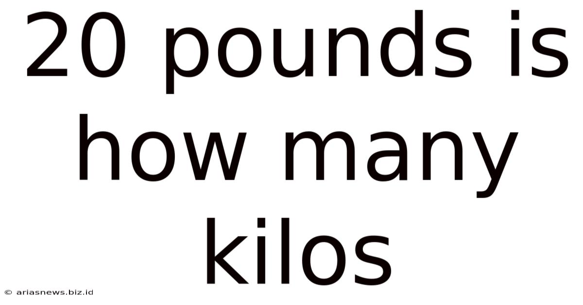 20 Pounds Is How Many Kilos