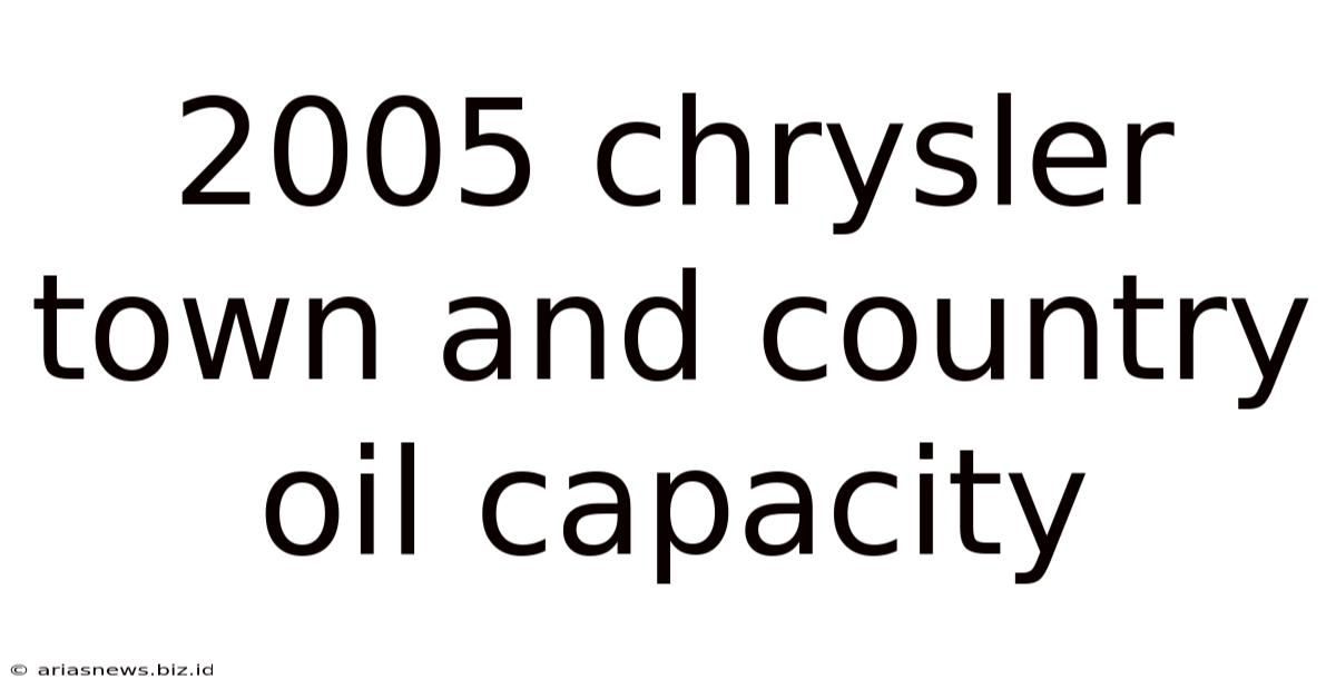 2005 Chrysler Town And Country Oil Capacity