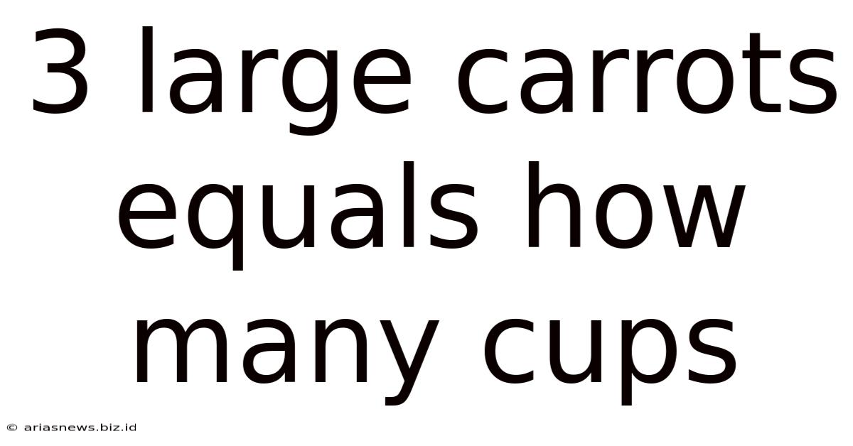 3 Large Carrots Equals How Many Cups