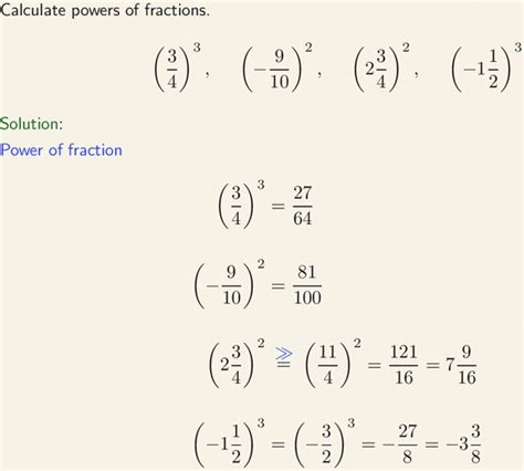 4 To The Power Of -3 As A Fraction