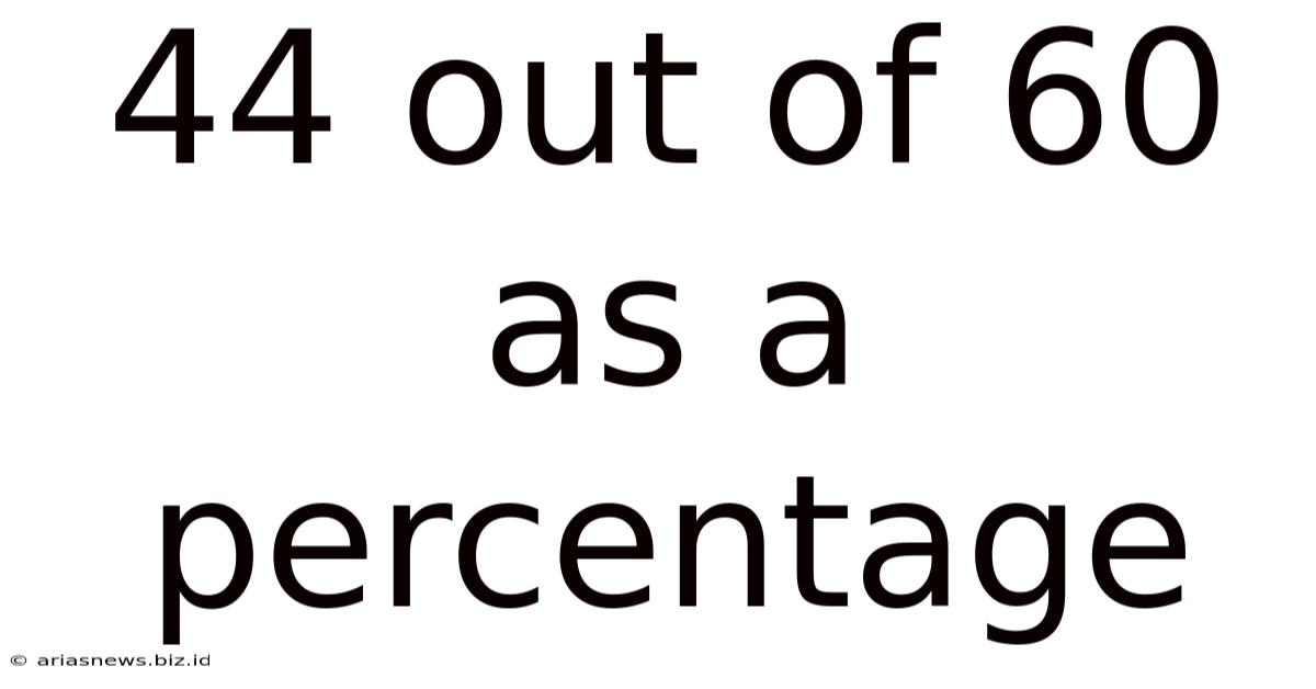 44 Out Of 60 As A Percentage