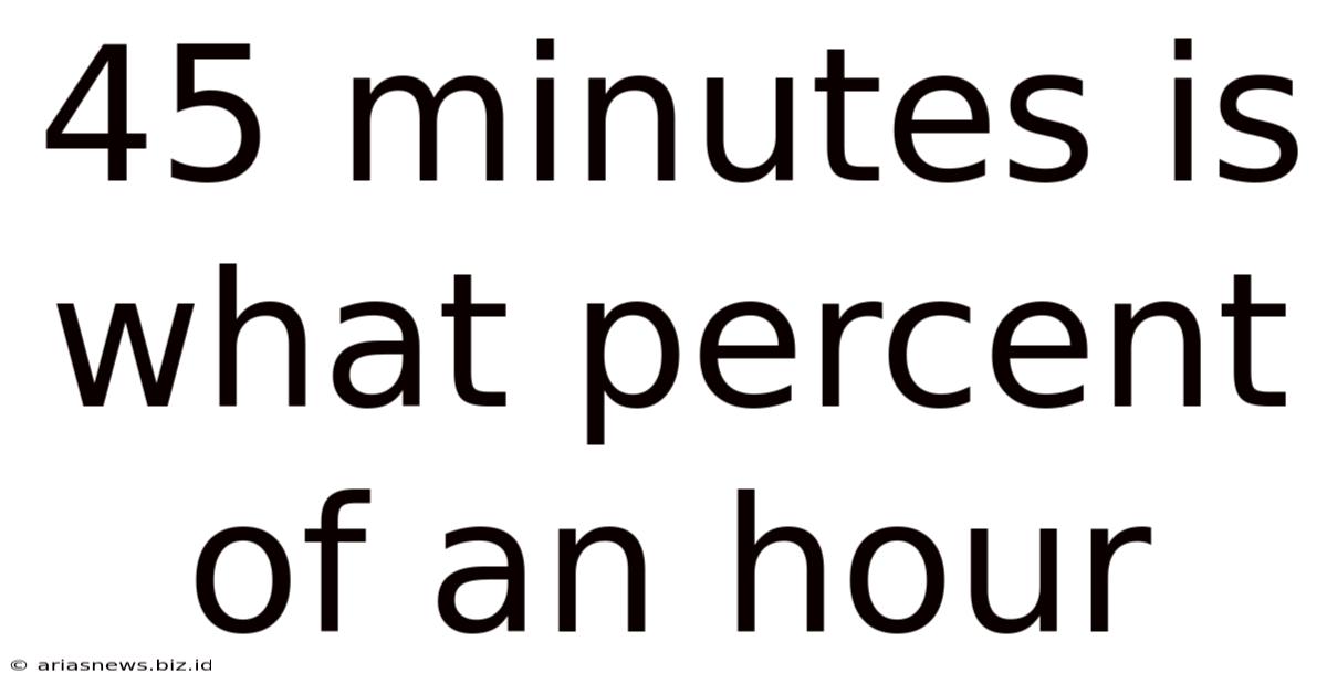 45 Minutes Is What Percent Of An Hour