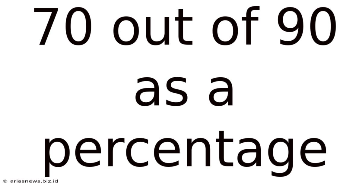 70 Out Of 90 As A Percentage