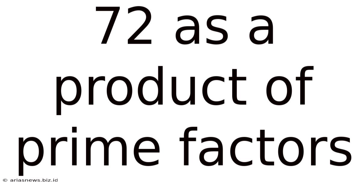 72 As A Product Of Prime Factors