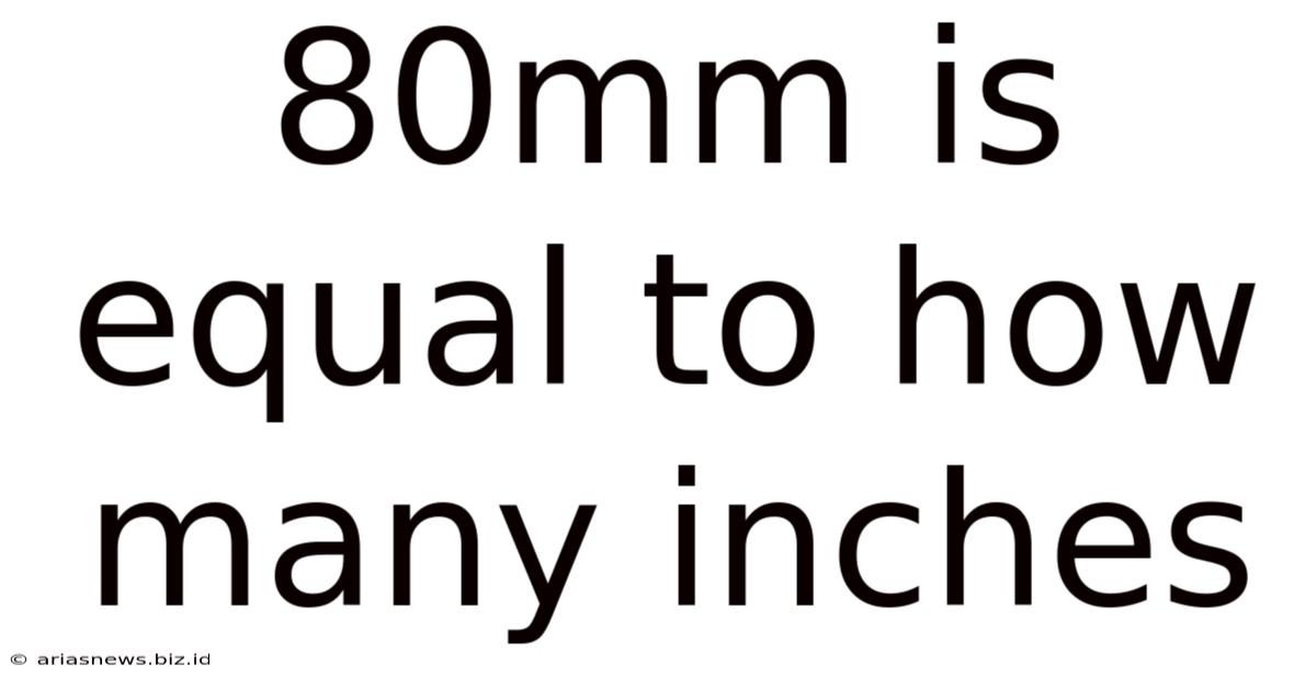 80mm Is Equal To How Many Inches