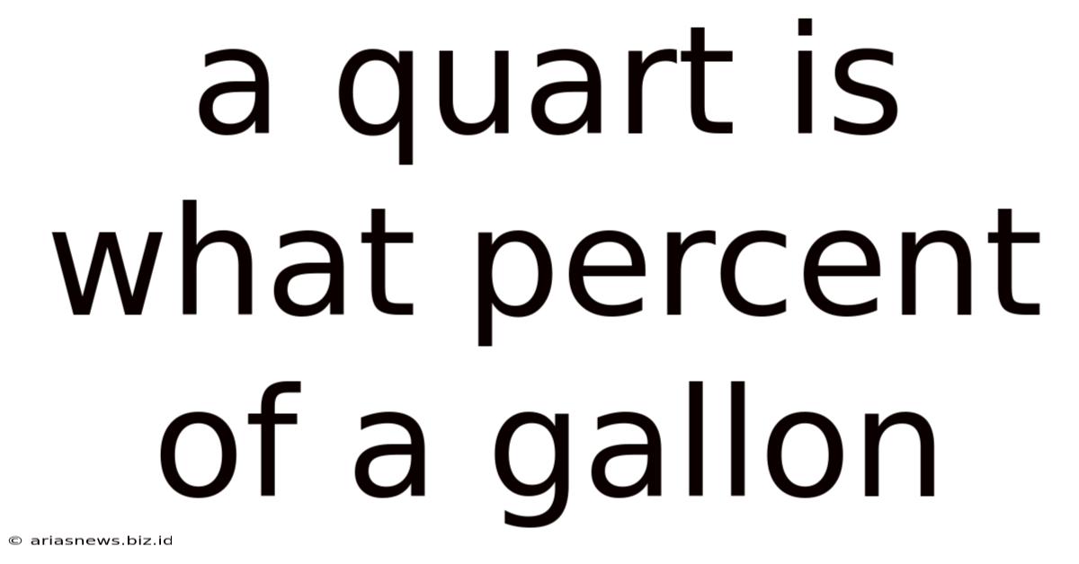 A Quart Is What Percent Of A Gallon
