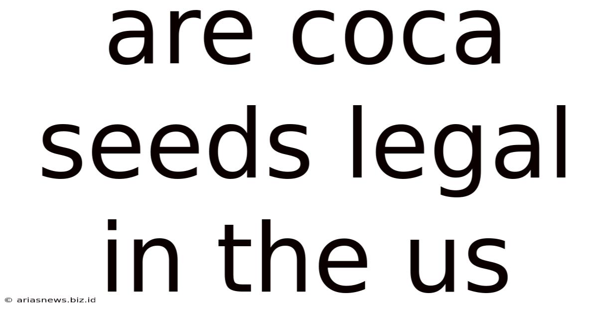 Are Coca Seeds Legal In The Us
