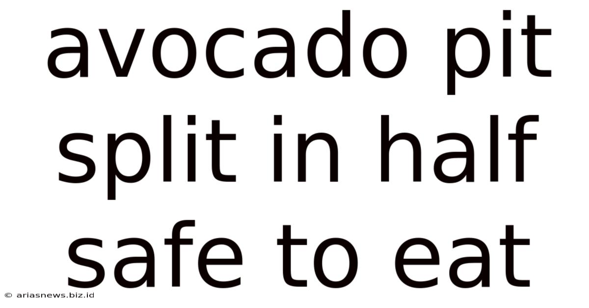 Avocado Pit Split In Half Safe To Eat