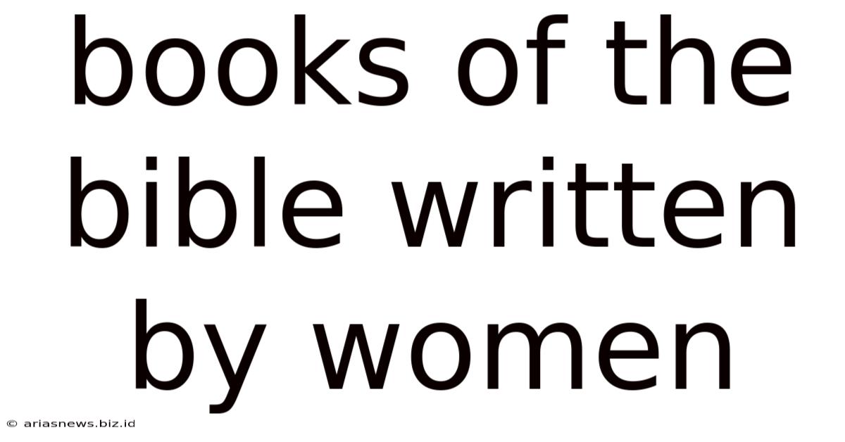 Books Of The Bible Written By Women