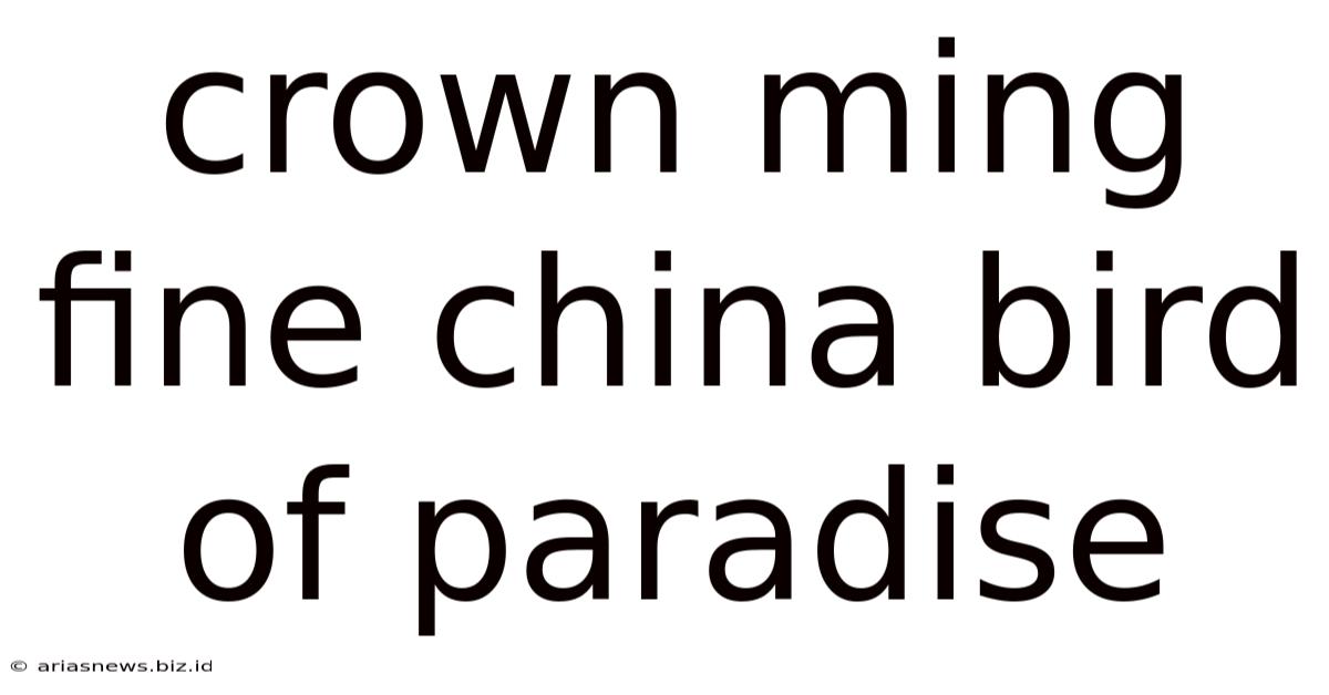 Crown Ming Fine China Bird Of Paradise
