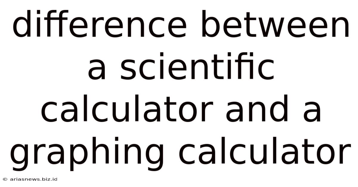 Difference Between A Scientific Calculator And A Graphing Calculator