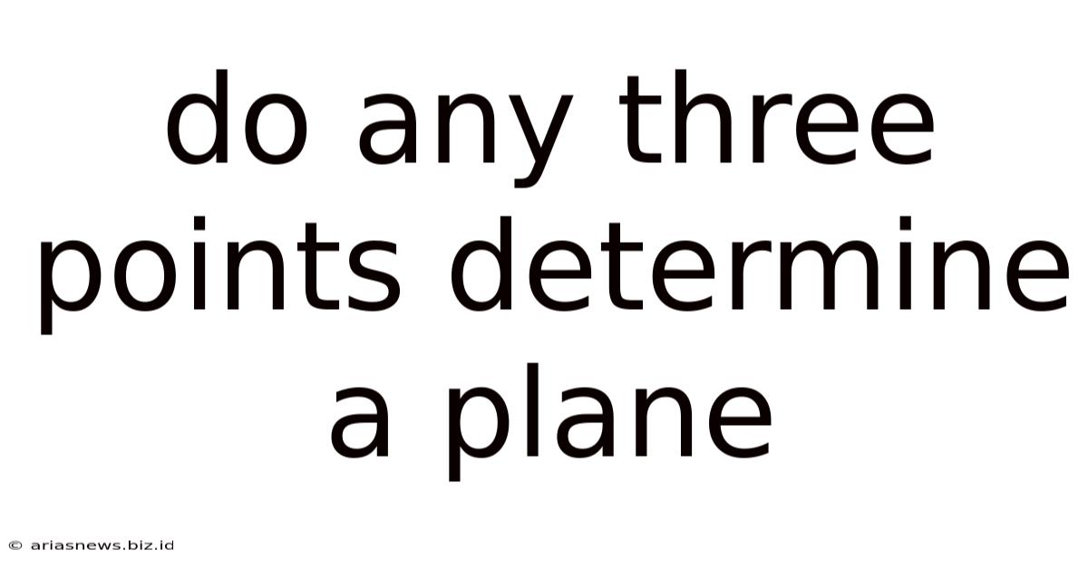 Do Any Three Points Determine A Plane
