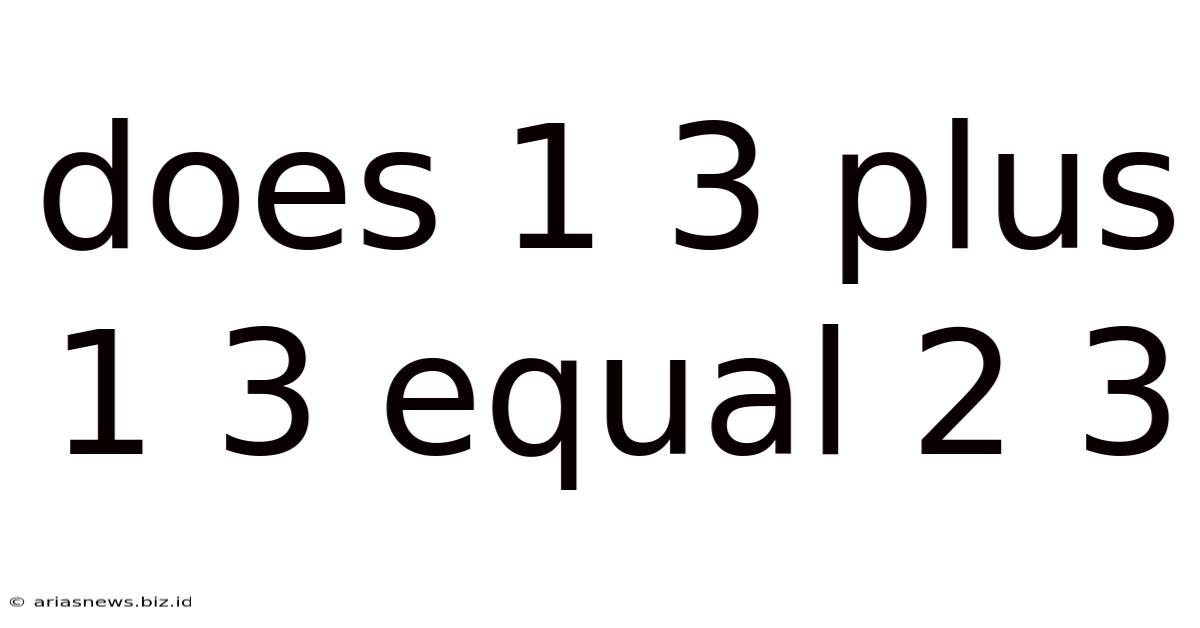 Does 1 3 Plus 1 3 Equal 2 3