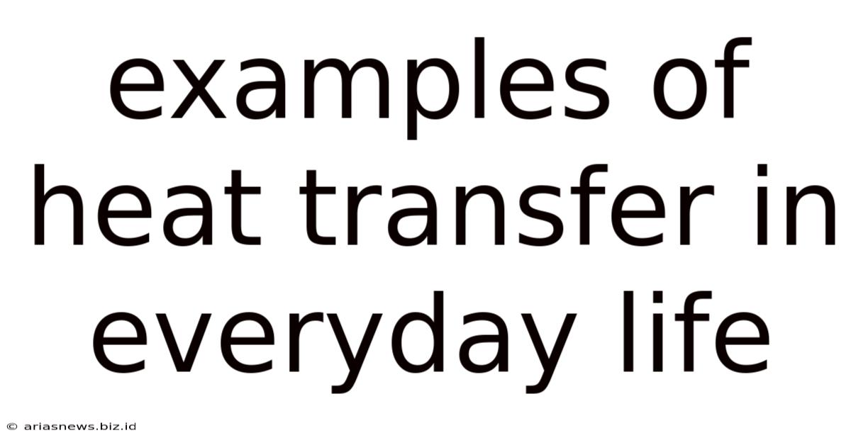 Examples Of Heat Transfer In Everyday Life