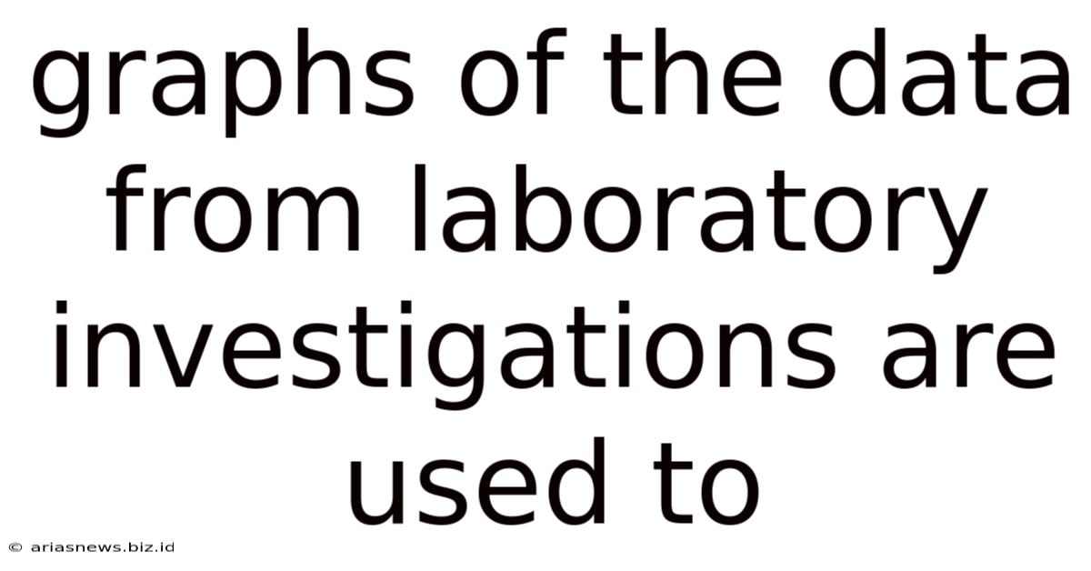 Graphs Of The Data From Laboratory Investigations Are Used To