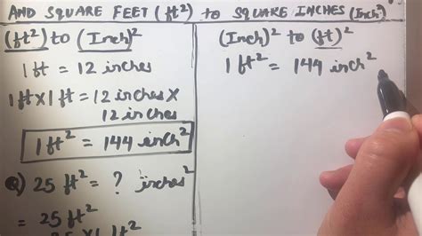 How Do You Convert Square Inches To Square Feet