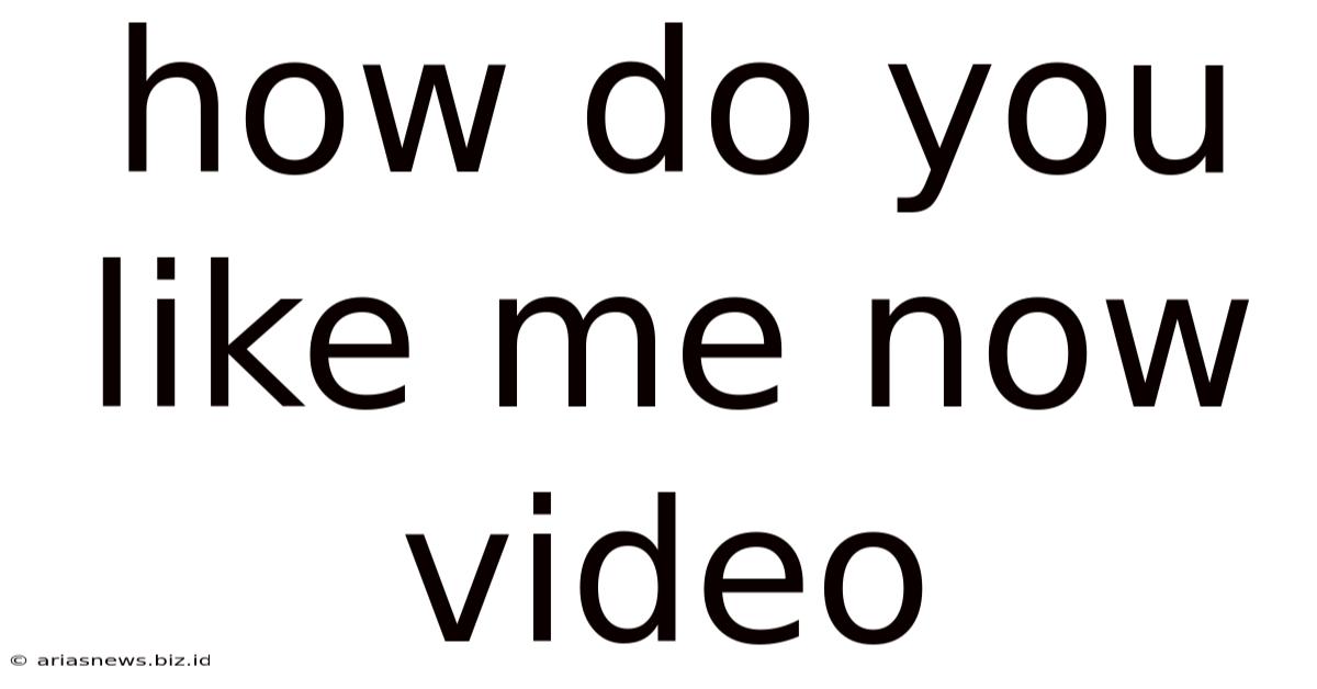 How Do You Like Me Now Video