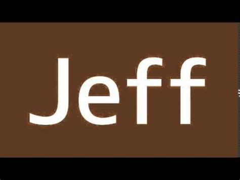 How Do You Say Jeff In Spanish