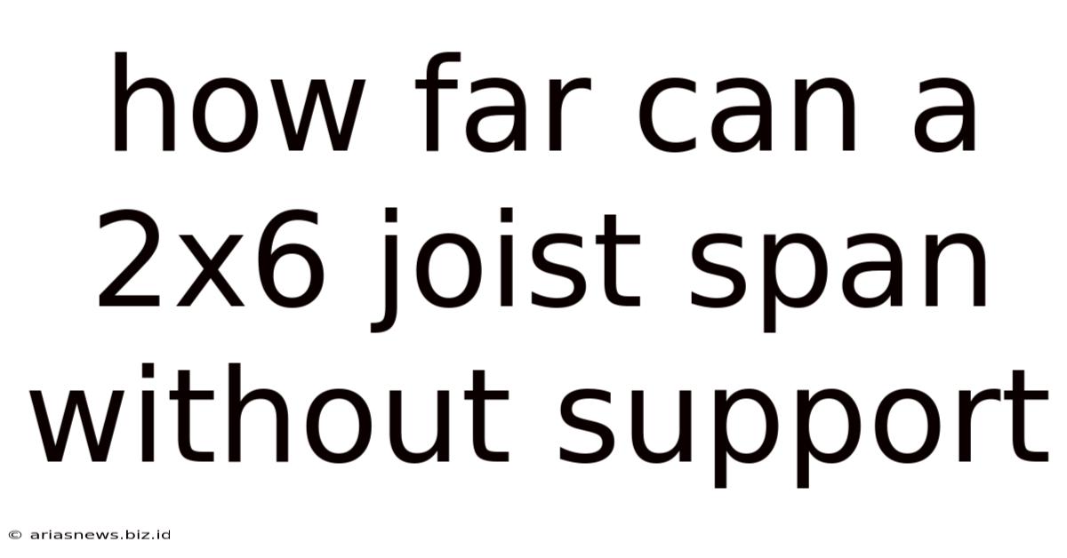 How Far Can A 2x6 Joist Span Without Support