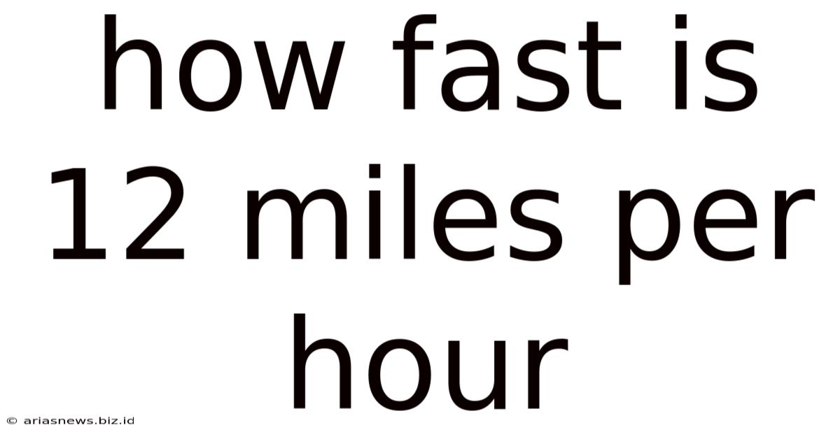 How Fast Is 12 Miles Per Hour