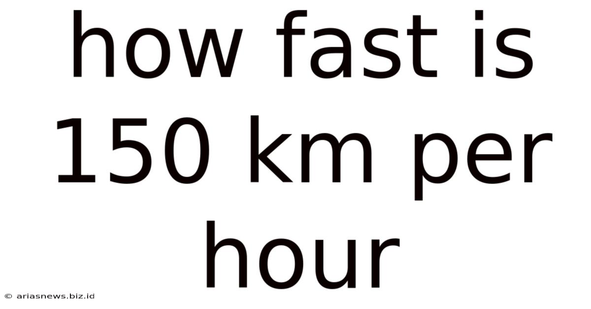 How Fast Is 150 Km Per Hour