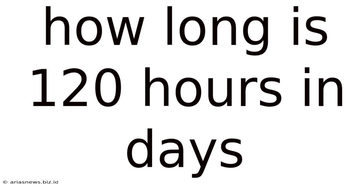 How Long Is 120 Hours In Days