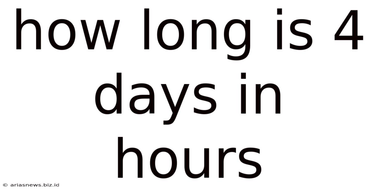 How Long Is 4 Days In Hours