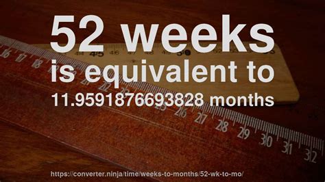 How Long Is 52 Weeks In Months