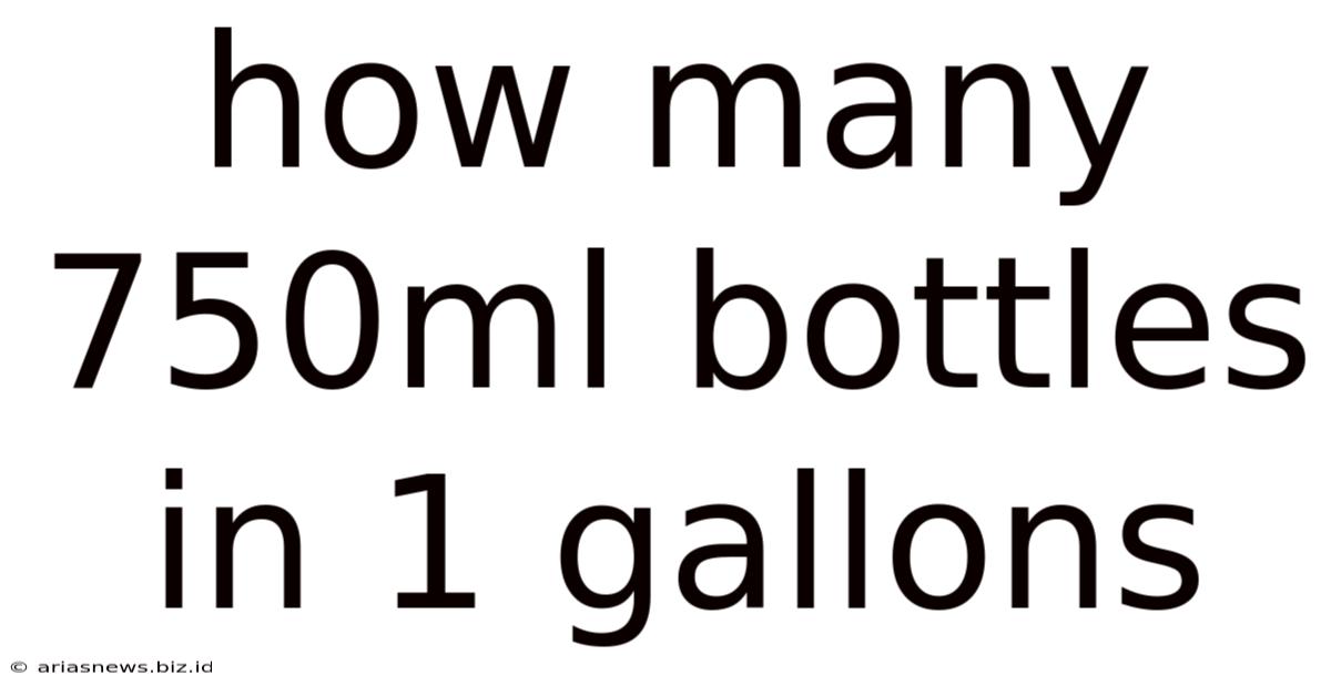 How Many 750ml Bottles In 1 Gallons