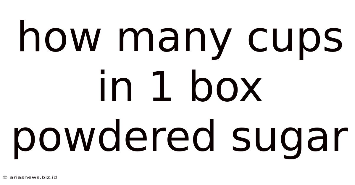 How Many Cups In 1 Box Powdered Sugar