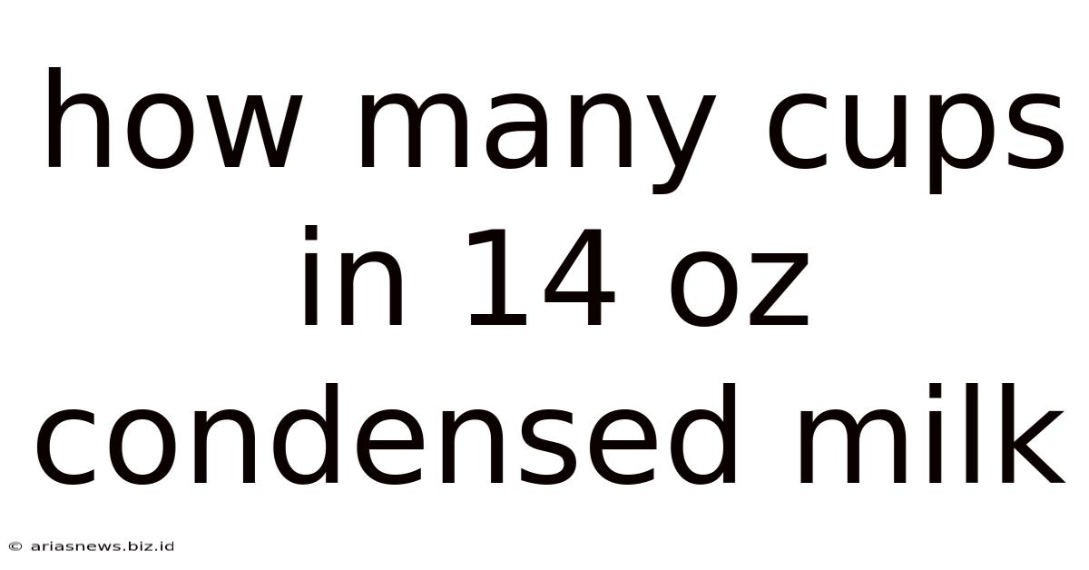 How Many Cups In 14 Oz Condensed Milk