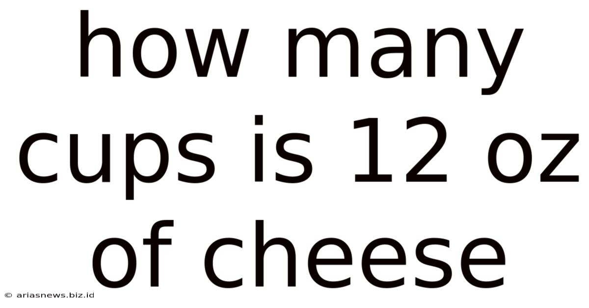 How Many Cups Is 12 Oz Of Cheese