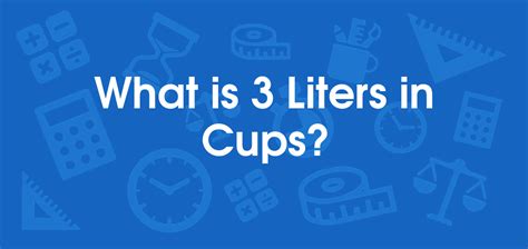 How Many Cups Is 3 Litres Of Water