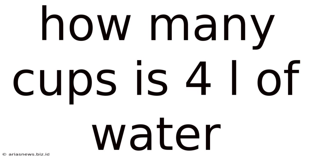 How Many Cups Is 4 L Of Water