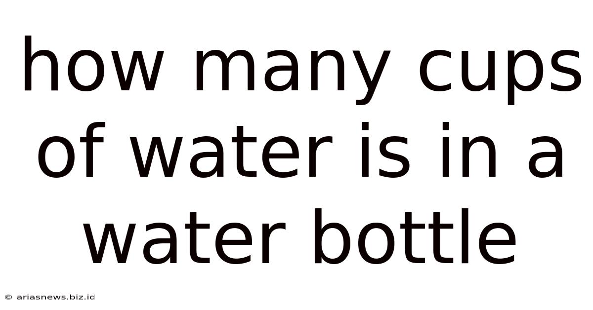 How Many Cups Of Water Is In A Water Bottle