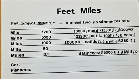 How Many Feet Are In A Mile And A Half