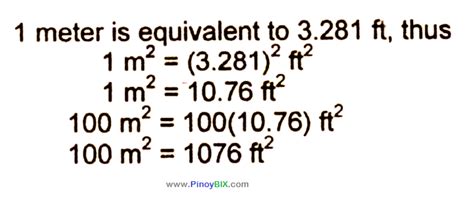 How Many Feet Is 100 Square Meters