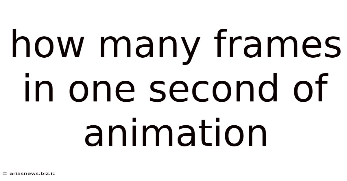 How Many Frames In One Second Of Animation