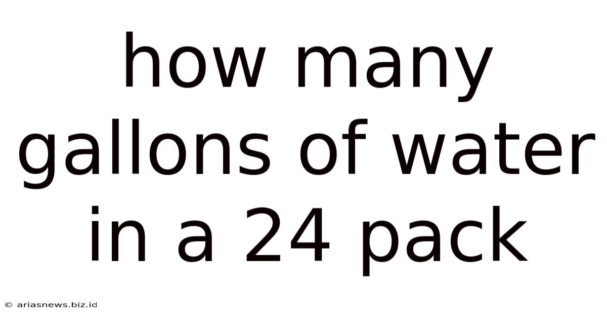 How Many Gallons Of Water In A 24 Pack