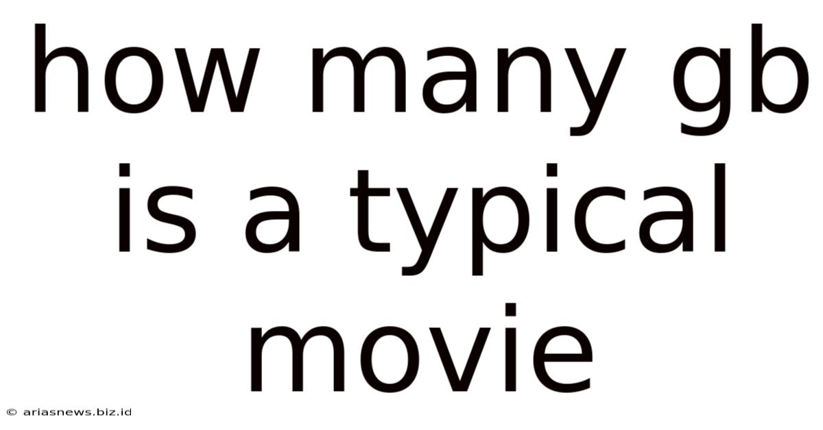 How Many Gb Is A Typical Movie