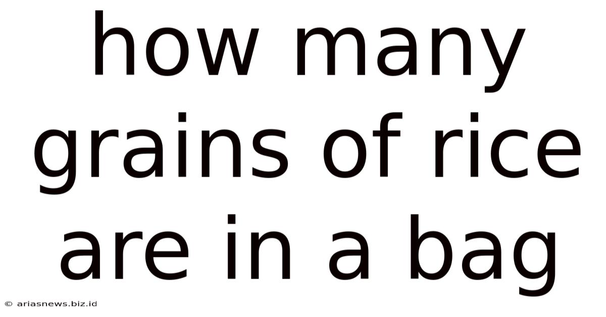 How Many Grains Of Rice Are In A Bag